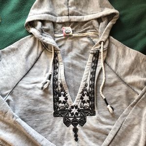 Roxy grey boho hoodie